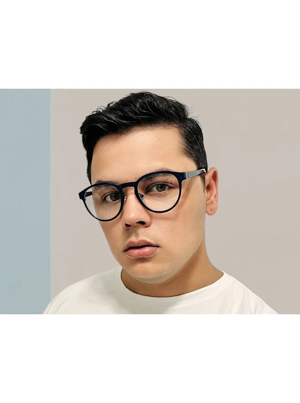 Armação de Óculos Clark Preto e Azul