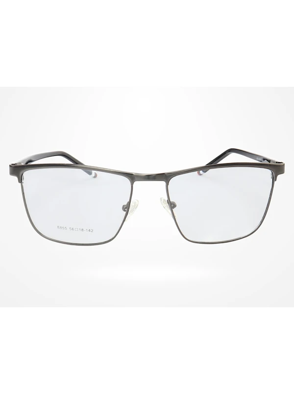 Armação de Óculos 8855 Quadrado Grafite e Preto