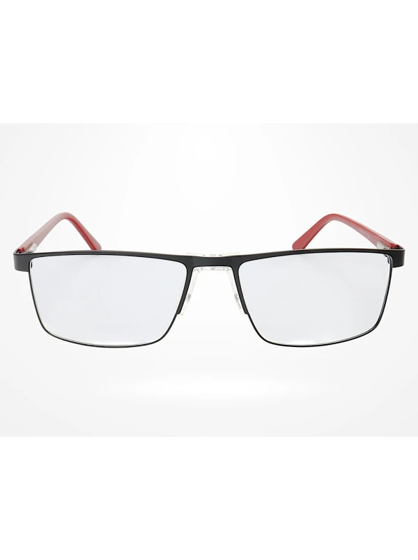 Armação de Óculos AQ230914 Retangular Preto e Vermelho