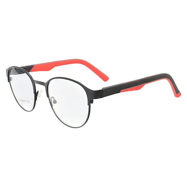 Armação de Óculos 5510 Redondo Preto e Vermelho