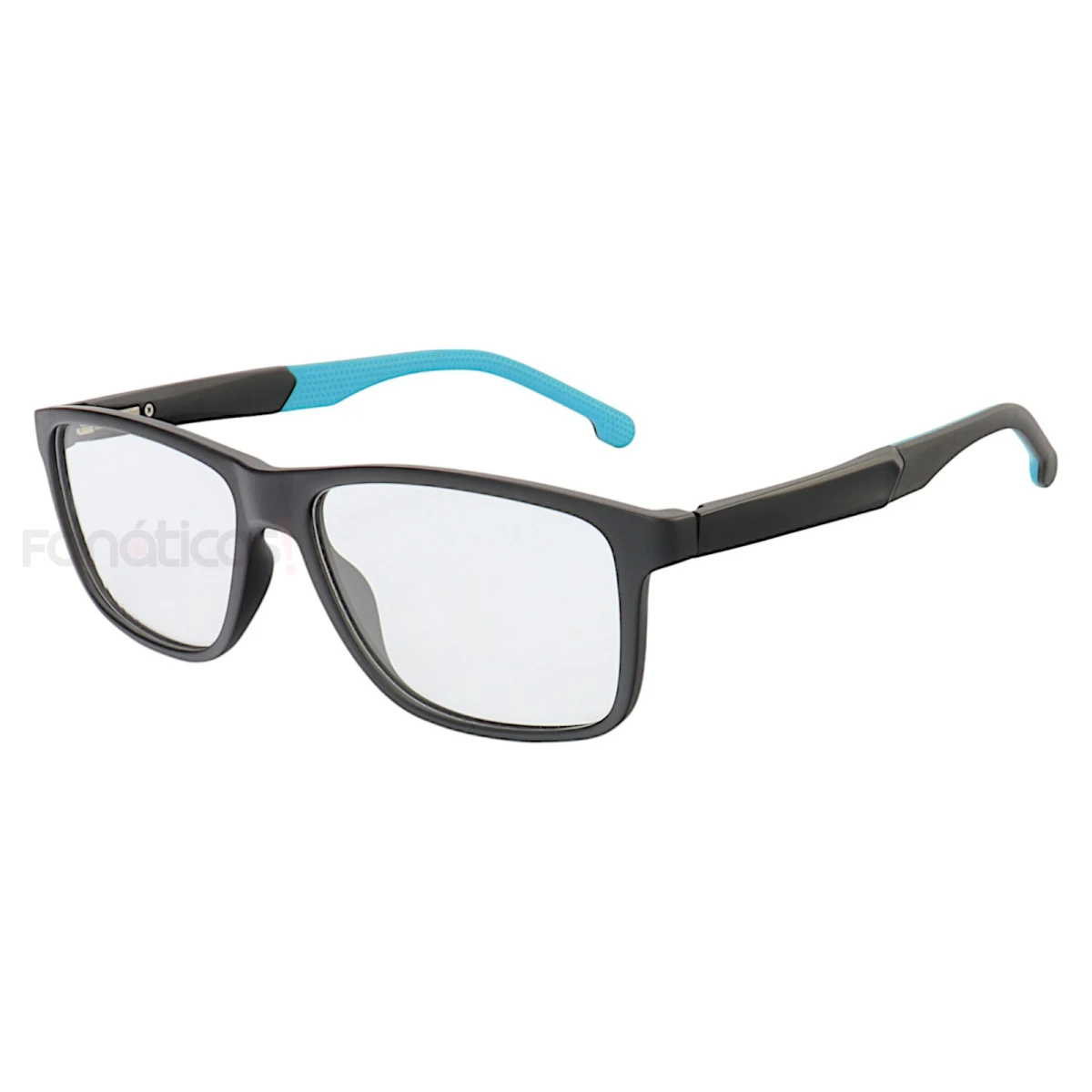 Armação de Óculos 76011 Quadrado Preto e Azul Claro