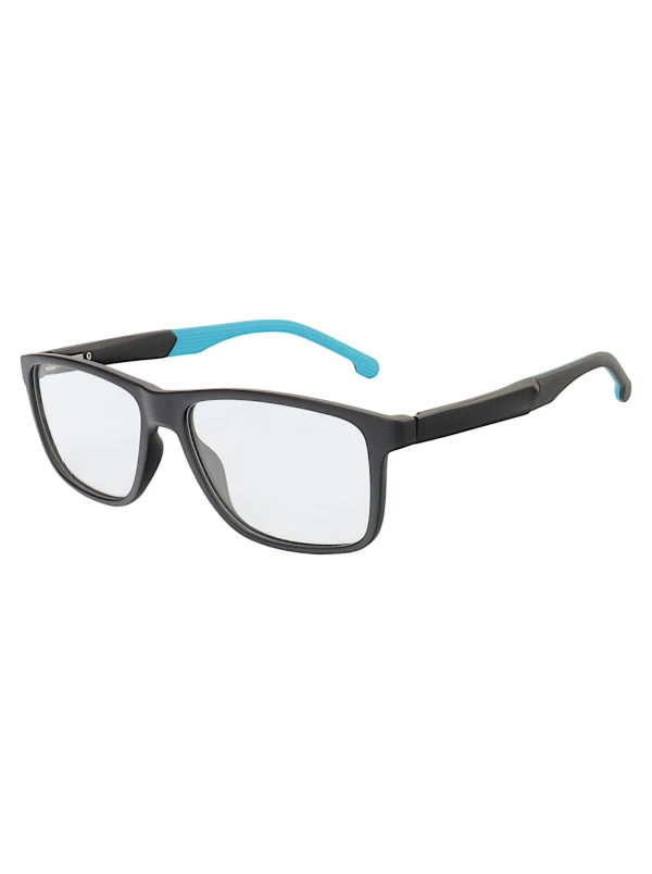 Armação de Óculos 76011 Quadrado Preto e Azul Claro