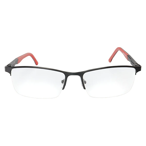 Armação de Óculos 89020 retangular Preto e Vermelho