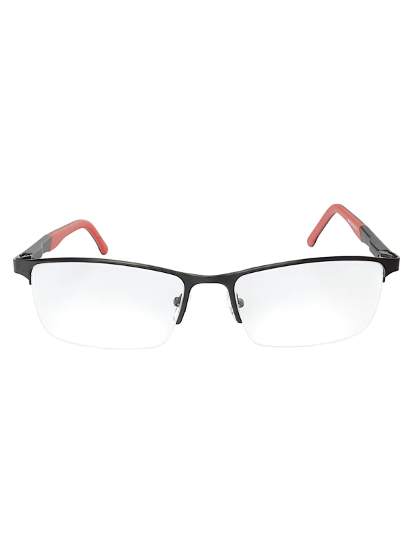 Armação de Óculos 89020 retangular Preto e Vermelho