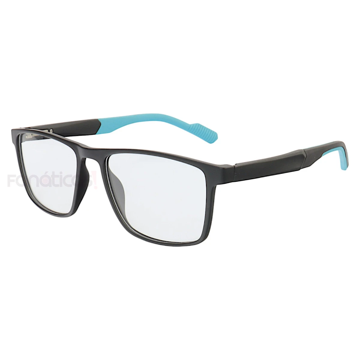 Armação de Óculos 76006 Quadrado Preto e Azul Claro