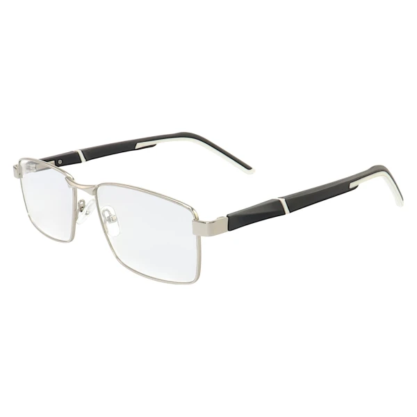 Armação de Óculos 86002 Retangular Prata