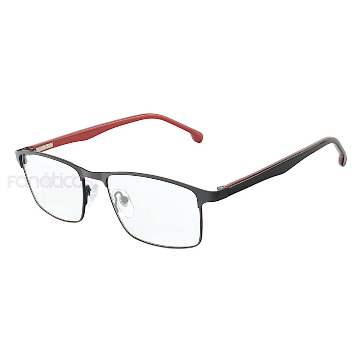 Armação de Óculos AQ240503 Retangular Preto e Vermelho
