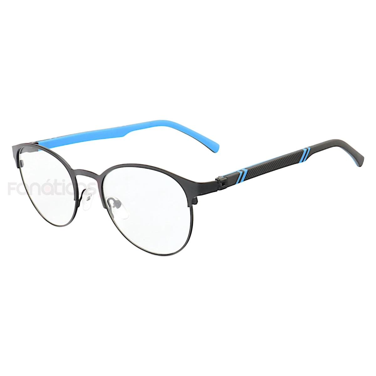 Armação de Óculos R2221 Redondo Preto e Azul