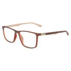 Armação de Óculos GB8005 Retangular Marrom e Creme