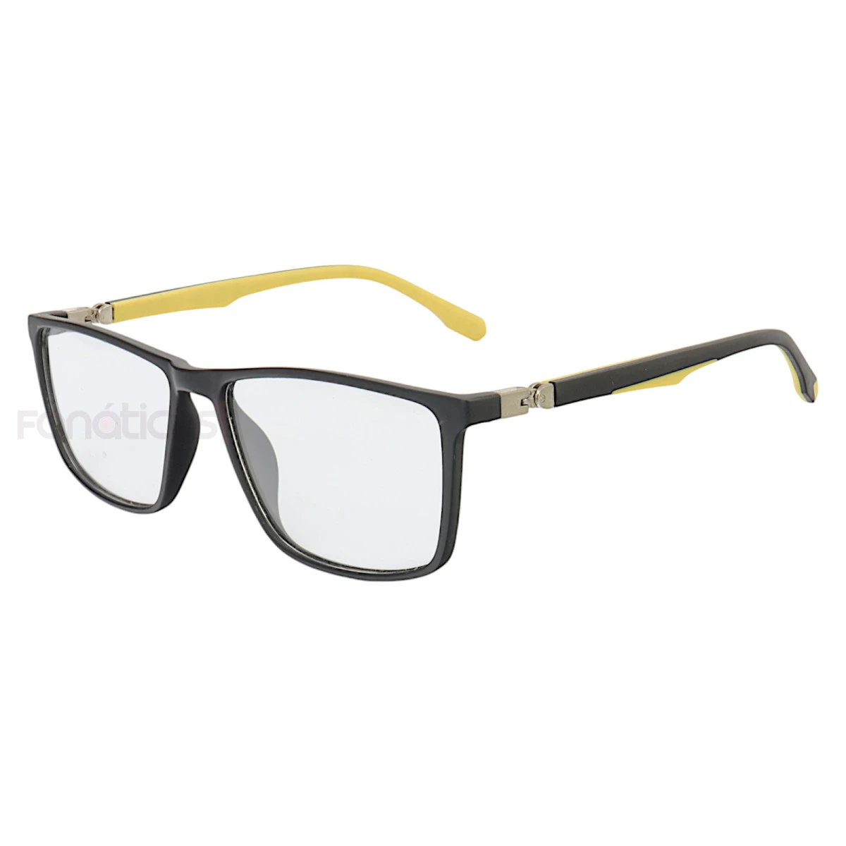 Armação de Óculos GB8005 Retangular Preto e Amarelo