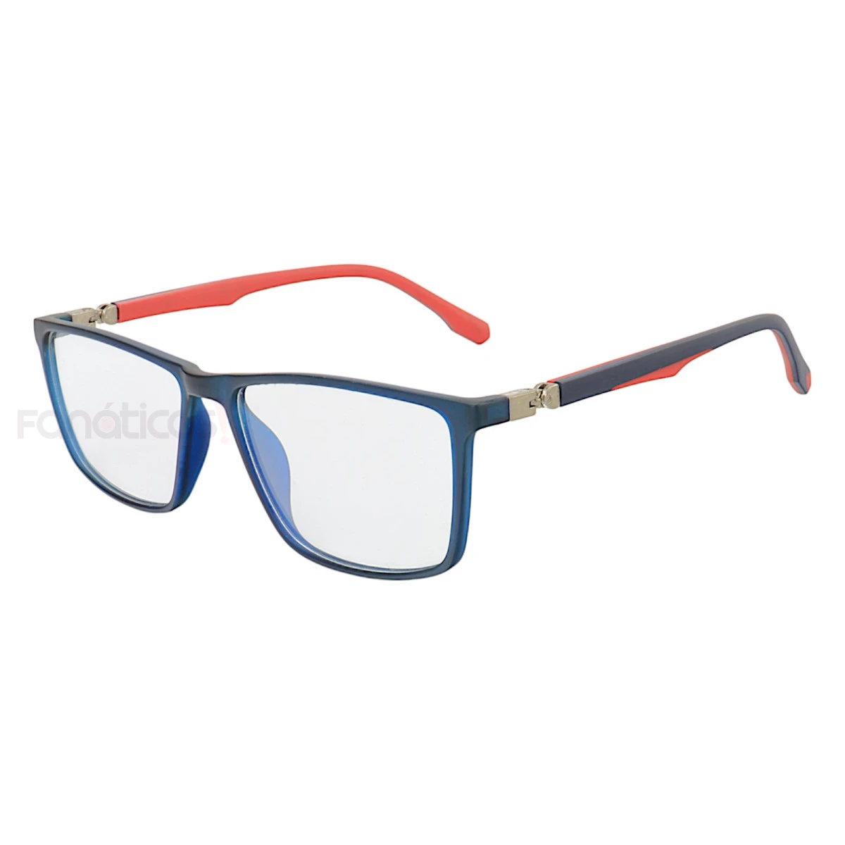 Armação de Óculos GB8005 Retangular Azul e Vermelho