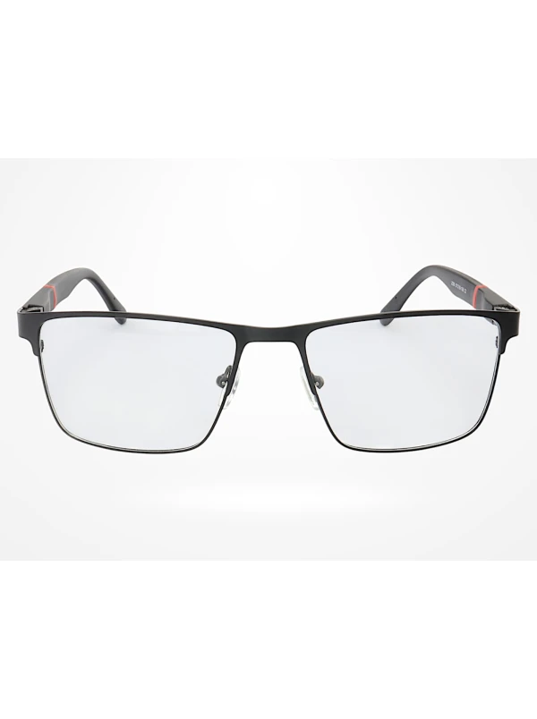 Armação de Óculos 2306 Quadrado Preto e Vermelho