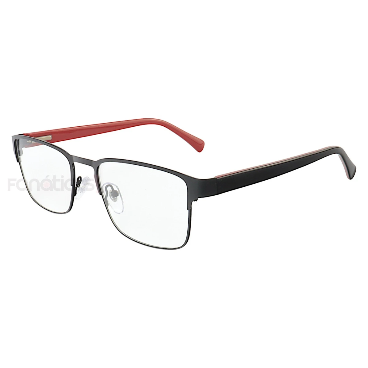 Armação de Óculos AQ240505 Quadrado Preto e Vermelho