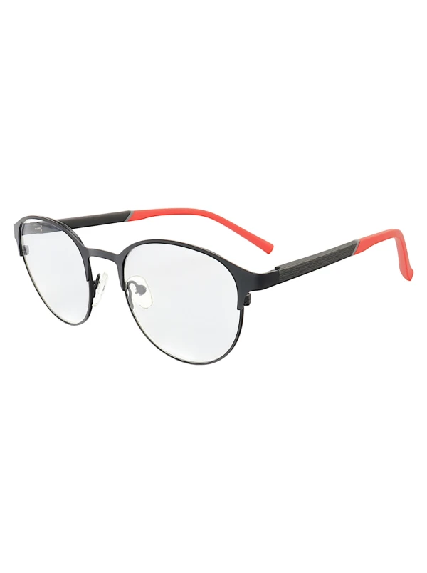 Armação de Óculos 6003 Redondo Preto e Vermelho