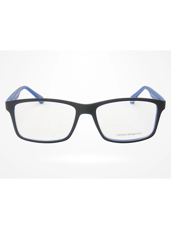 Armação de Óculos Retangular EA3038 Preto e Azul
