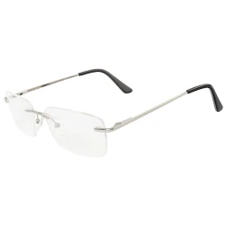 Armação de Óculos Flutuante Sem Aro Leve De Titanium Prata