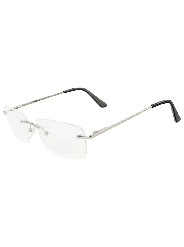 Armação de Óculos Flutuante Sem Aro Leve De Titanium Prata