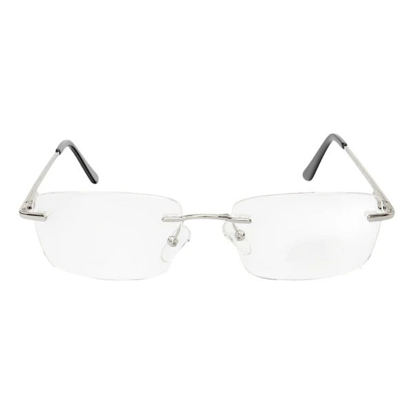 Armação de Óculos Flutuante Sem Aro Leve De Titanium Prata