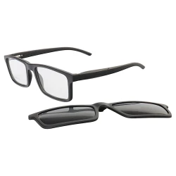 Armação de Óculos Retangular Clipon 2 em 1 JC1198 Preto