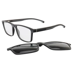 Armação de Óculos Quadrado Clipon 2 em 1 JC1197 Preto e Cinza