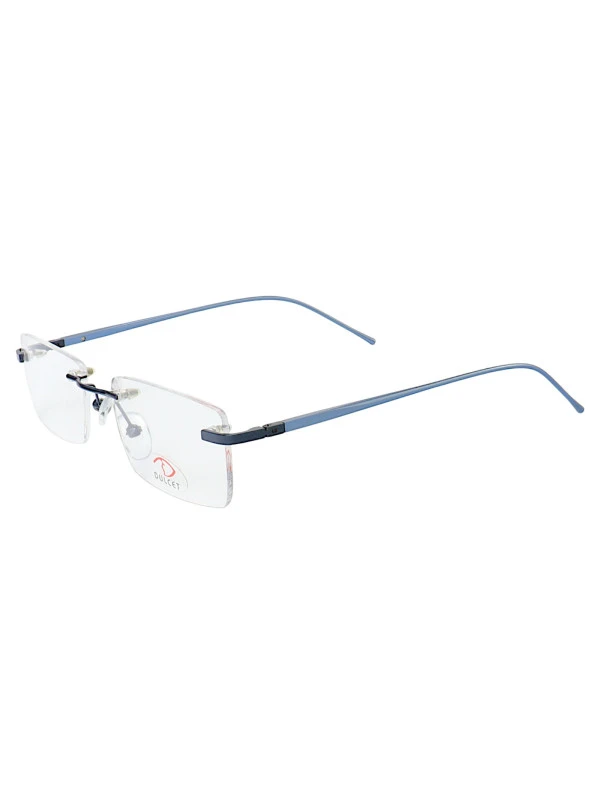 Armação de Óculos Retangular Balbriff Mola 180 Alumínio Azul