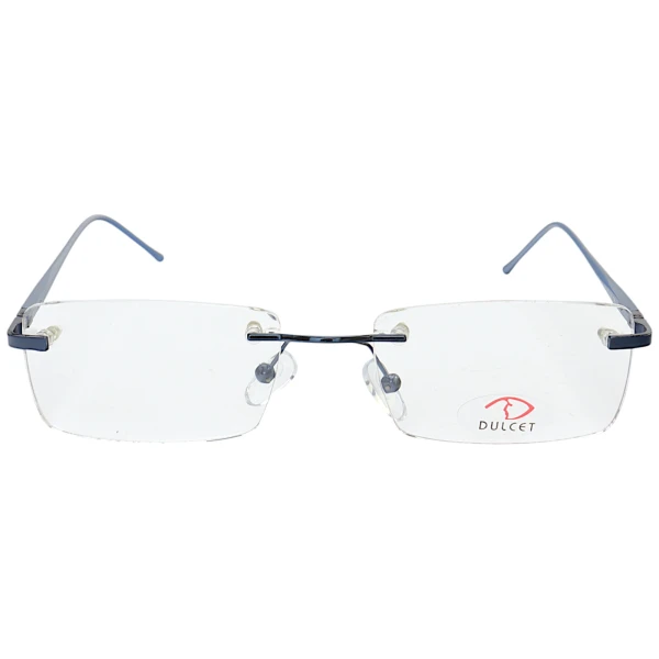 Armação de Óculos Retangular Balbriff Mola 180 Alumínio Azul