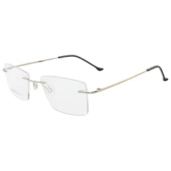 Armação de Óculos Retangular Balbriff Tinânio JC3009 Prata