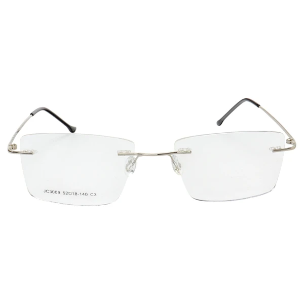 Armação de Óculos Retangular Balbriff Tinânio JC3009 Prata