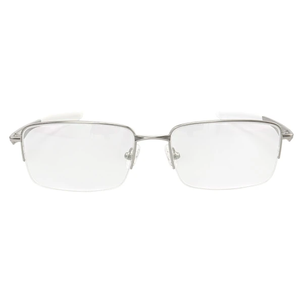 Armação de Óculos Retangular Brushed OX5040 Prata e Branco