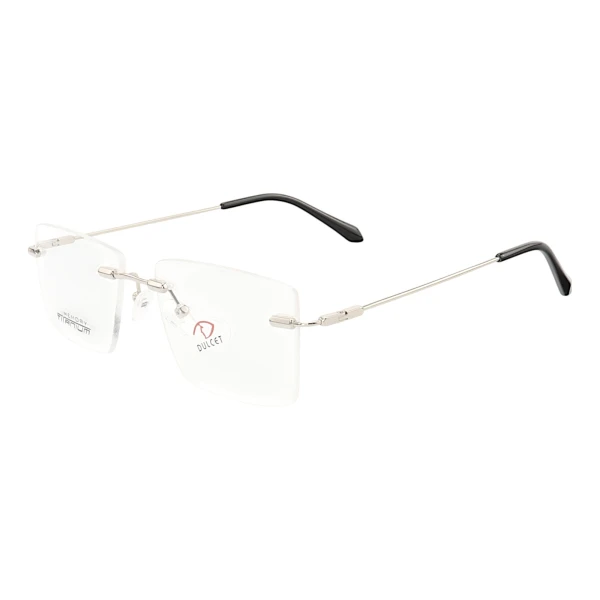 Armação de Óculos Balgriff Bucha Memory Titânio Flexivel Prata