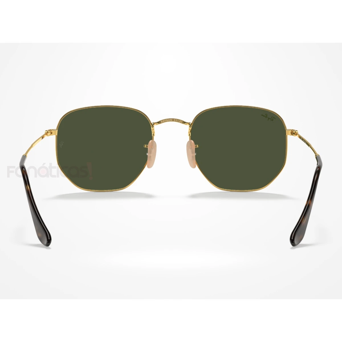 Óculos de Sol Hexagonal Dourado e Lente G15 RB3548