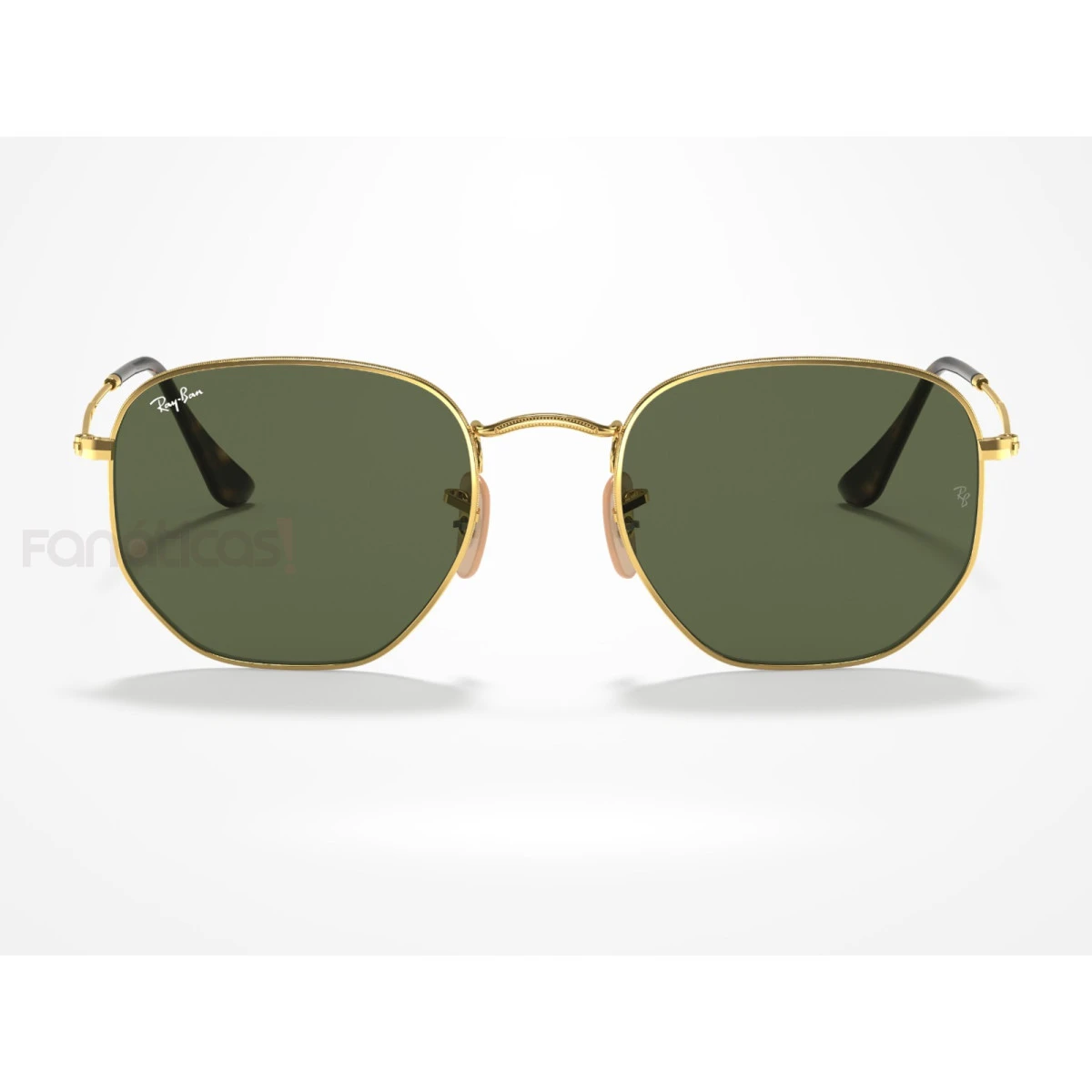 Óculos de Sol Hexagonal Dourado e Lente G15 RB3548