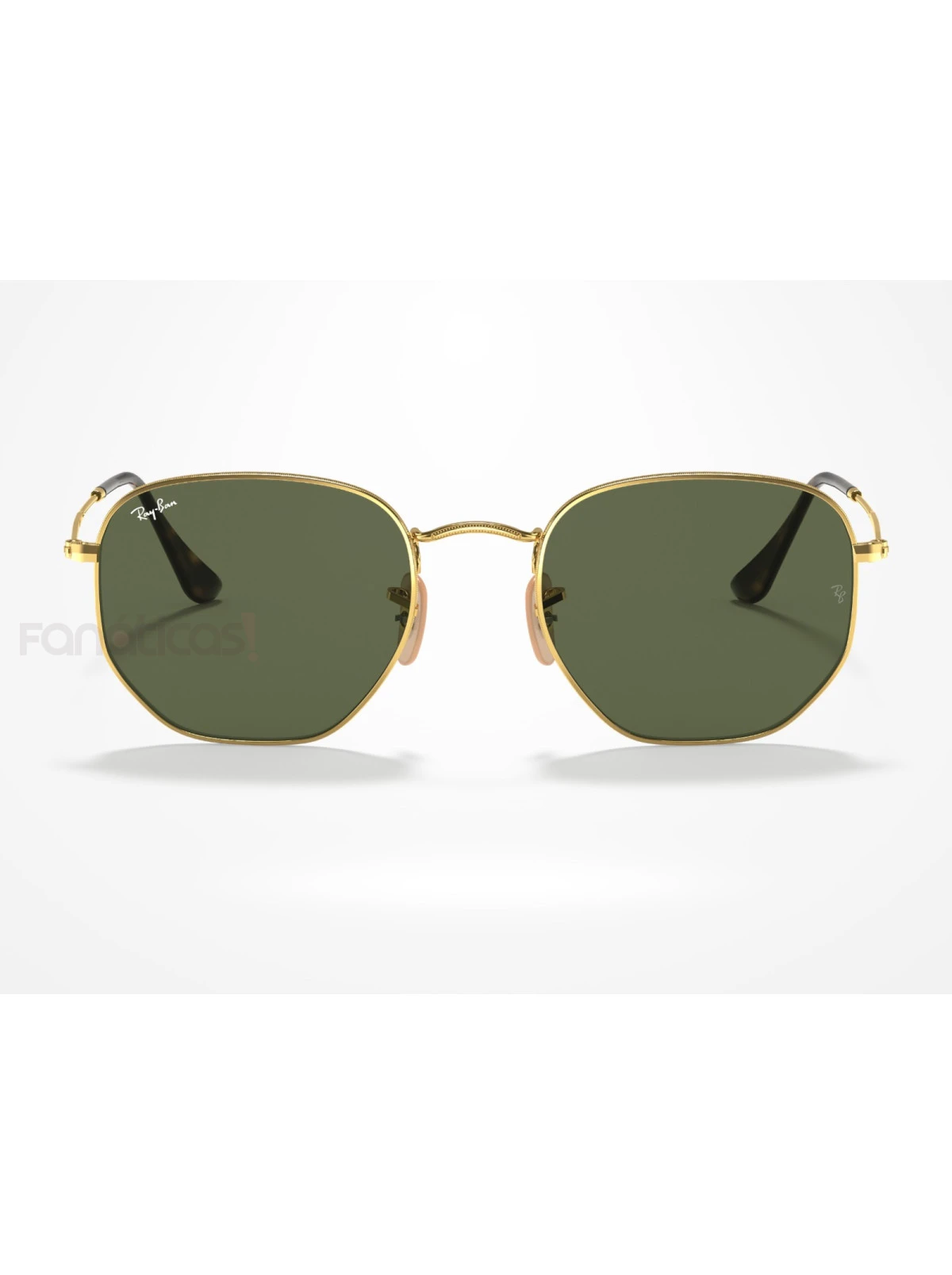 Óculos de Sol Hexagonal Dourado e Lente G15 RB3548