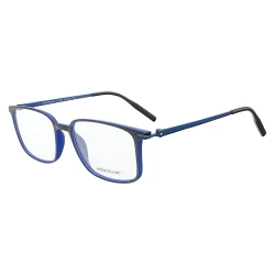 Armação de Óculos Quadrada MB0196O Preto e Azul