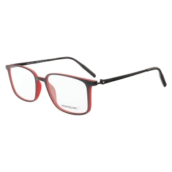 Armação de Óculos Quadrada MB0196O Preto e Vermelho