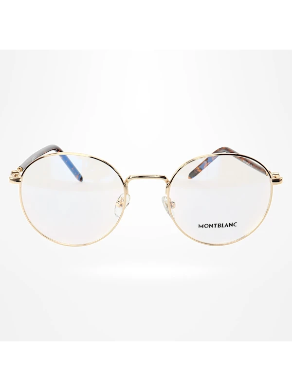 Armação de Óculos Redonda MB02730 Dourada