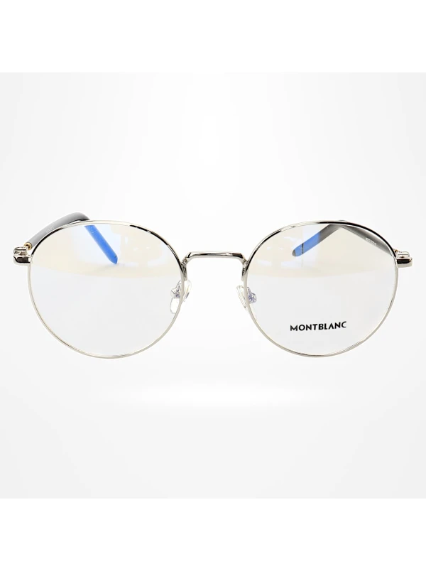 Armação de Óculos Redonda MB02730 Prata
