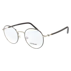 Armação de Óculos Redonda MB02730 Preto e Prata