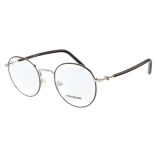 Armação de Óculos Redonda MB02730 Preto e Prata