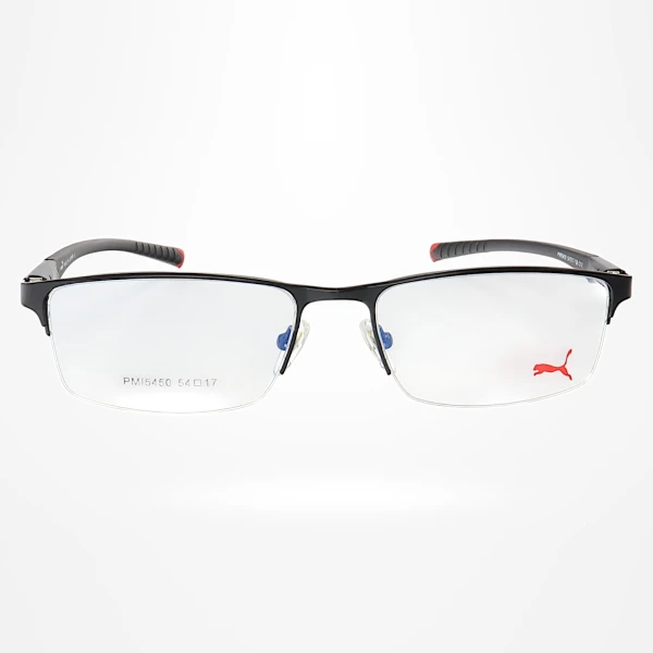 Armação de Óculos Retangular PM5450 Preto e Vermelho