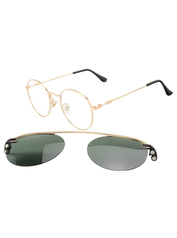 Armação de Óculos Clipon Round RB6168 Dourado e Lente Verde