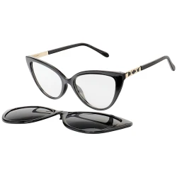 Armação de Óculos Clipon Gatinho R6125 Preto