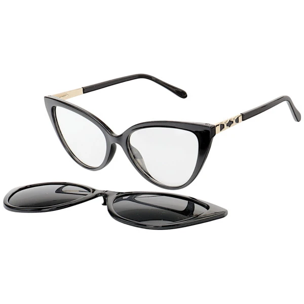 Armação de Óculos Clipon Gatinho R6125 Preto