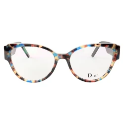 Armação de Óculos Gatinho D584 Azul Tartaruga e Roxo