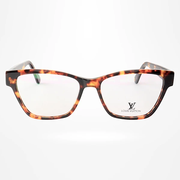 Armação de Óculos Quadrada LV1217 Marrom Tartaruga