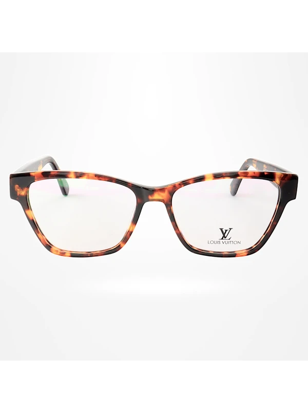 Armação de Óculos Quadrada LV1217 Marrom Tartaruga