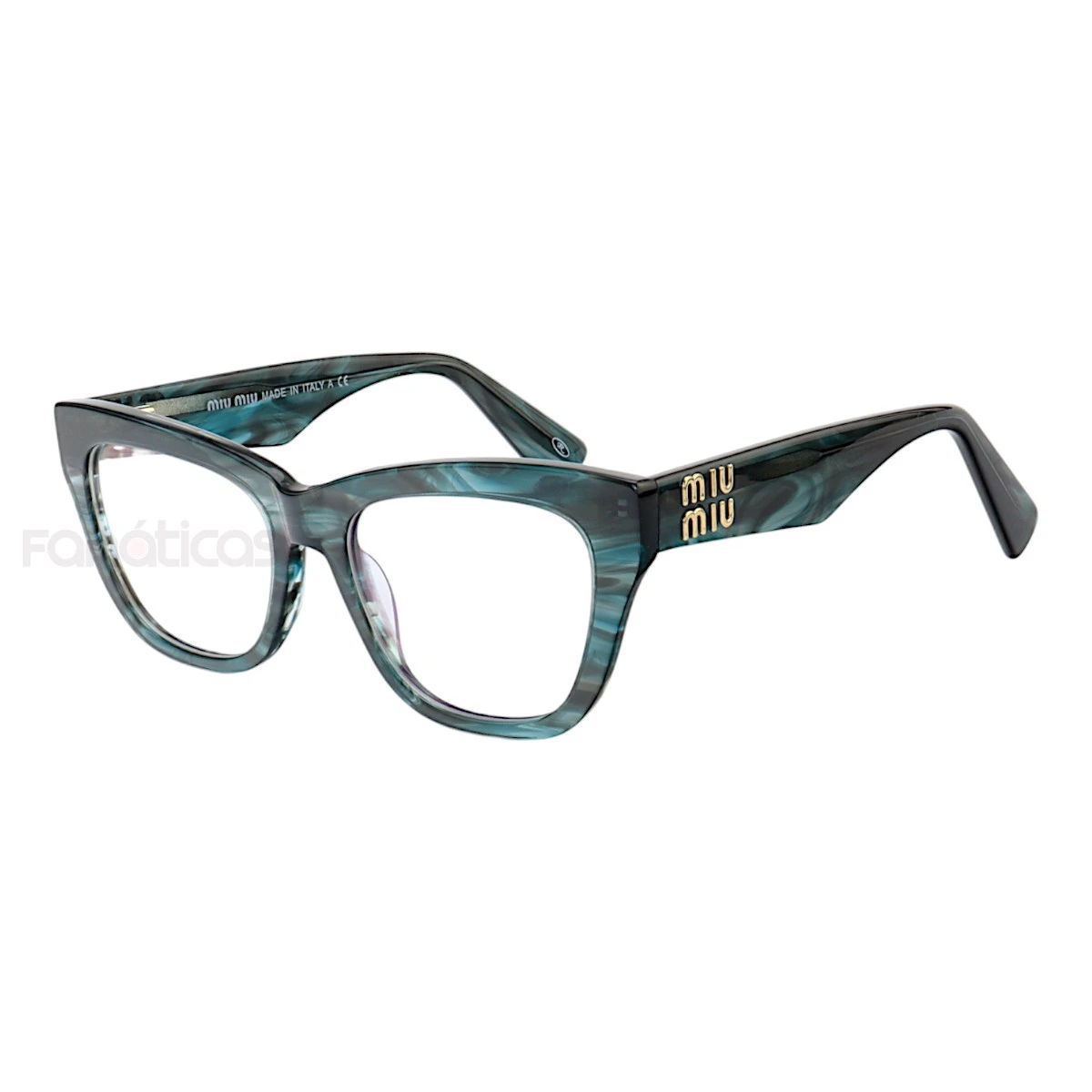 Armação de Óculos Gatinho VMV03UV Verde Rajado