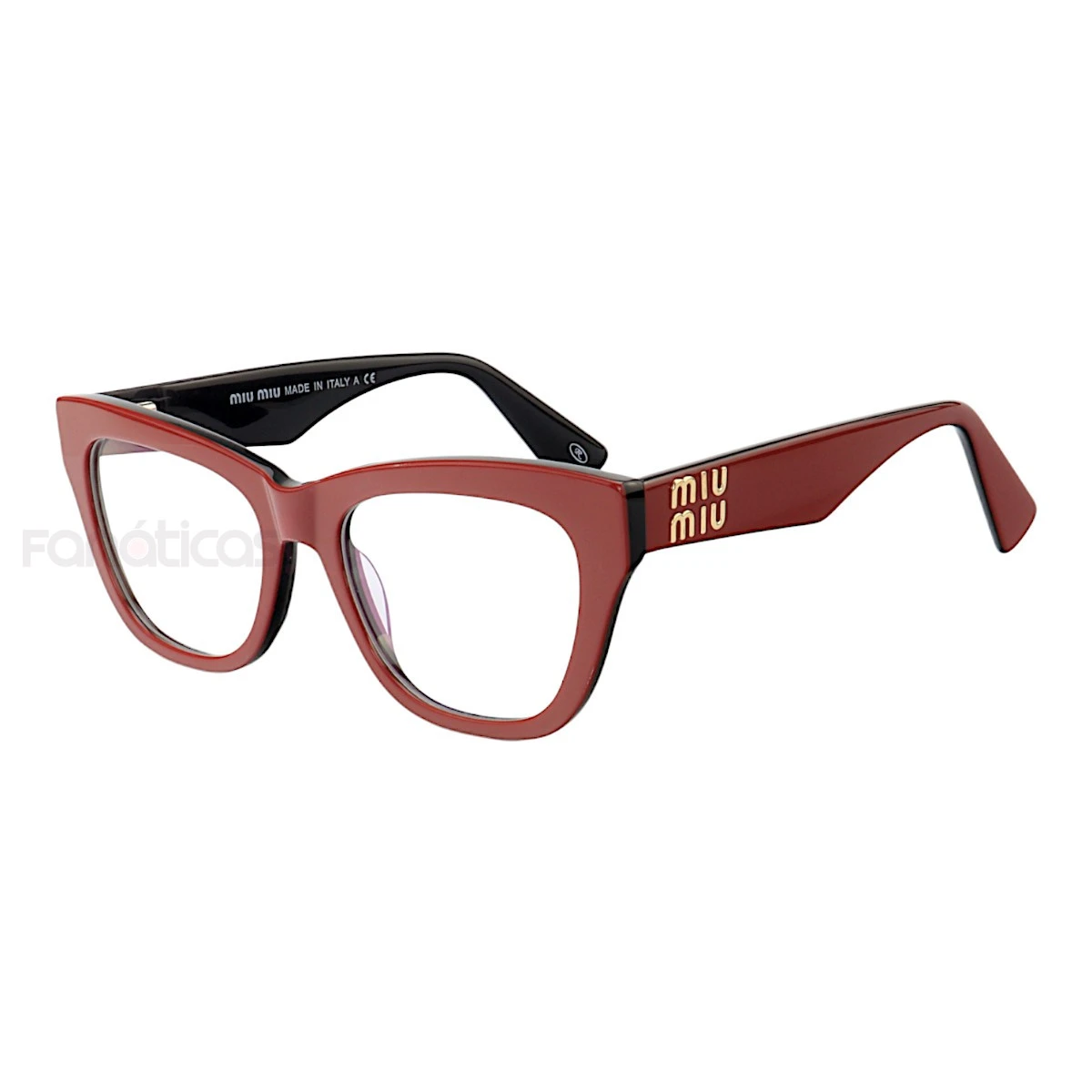 Armação de Óculos Gatinho VMV03UV Vermelho e Preto