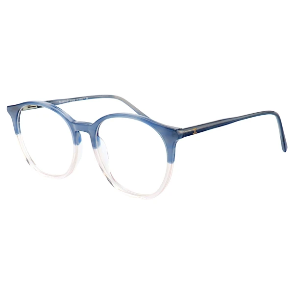 Armação de Óculos Redonda CH58663 Azul Translúcido Degrade