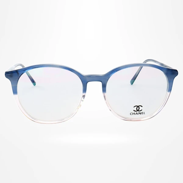 Armação de Óculos Redonda CH58663 Azul Translúcido Degrade